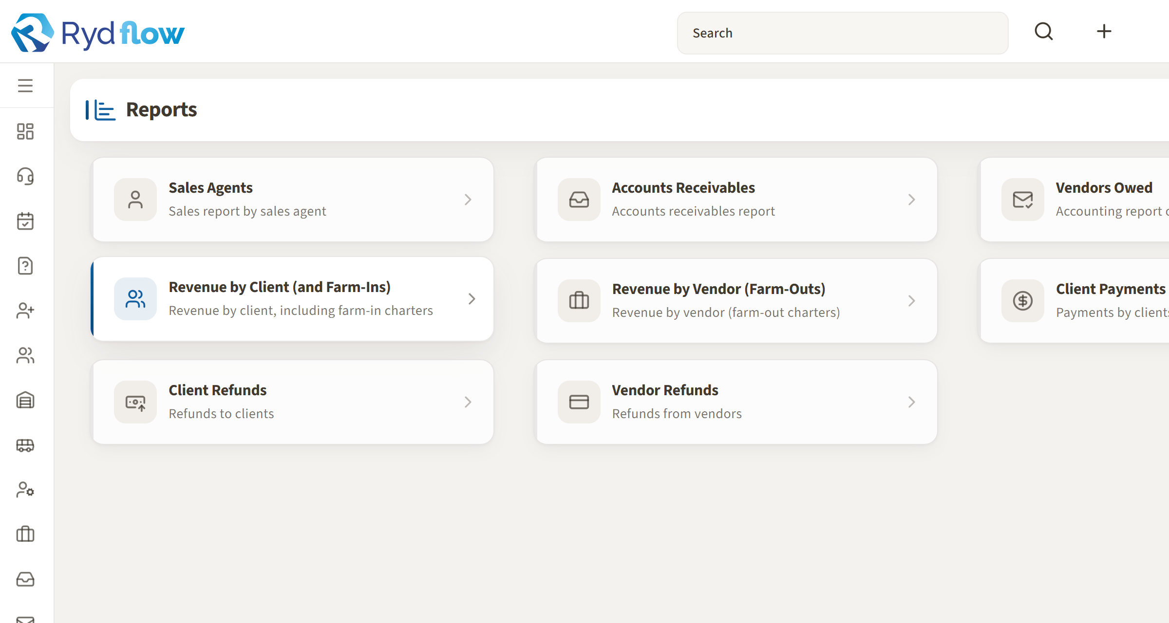 Rydflow Multi-Tenant Reporting